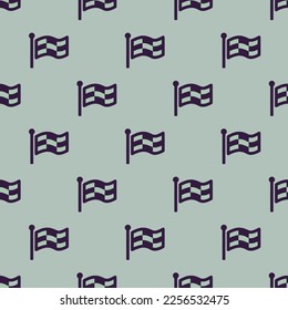 Seamless repeating tiling flag checkered flat icon pattern of ash grey and onyx color. Two color background.
