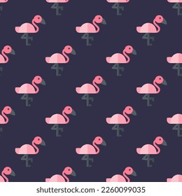 Flamingo de azulejo repitiendo sin inconvenientes un patrón de icono plano de onix y color tostado. Diseño para la portada del documento.