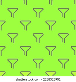 Seamless repeating tiling fliter flat icon pattern of green-yellow and dim gray color. Background for UI design.