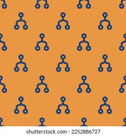 Seamless repeating tiling flow merge flat icon pattern of indian yellow and st. patrick's blue color. Background for anniversary postcard.