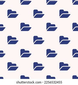 Seamless repeating tiling folder open flat icon pattern of linen and st. patrick's blue color. Design for album cover.