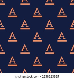 Color del tipo de letra de azulejos repitiendo sin inconvenientes, patrón de icono plano de color oxford azul y cobre pálido. Diseño para la portada del documento.