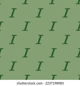 Seamless repeating tiling font Italics flat icon pattern of dollar bill and hunter green color. Design for pizza box.