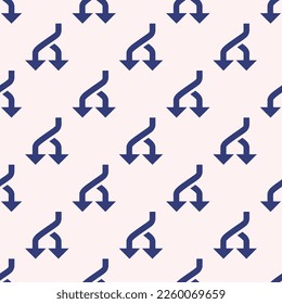 Seamless repeating tiling fork flat icon pattern of linen and st. patrick's blue color. Design for name tag.
