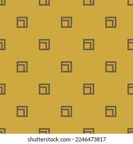 Seamless repeating tiling fullscreen box flat icon pattern of satin sheen gold and umber color. Background for website.