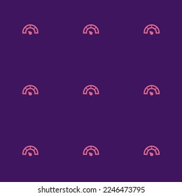 Seamless repeating tiling gauge  flat icon pattern of persian indigo and pale violet-red color. Two color background.