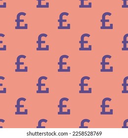 Seamless repeating tiling gbp flat icon pattern of ruddy pink and dark lavender color. Design for birthday party banner.