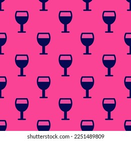 Nahtlos wiederholende Fliesen Glas flach Symbol Muster von Rose Bonbon und Oxford blauen Farbe. Design für Ankündigung.