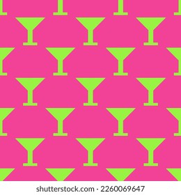Seamless repeating tiling glass flat icon pattern of rose bonbon and green-yellow color. Design for announcement.