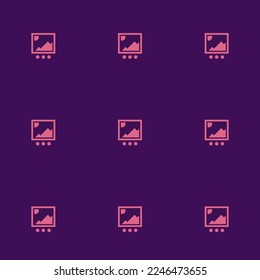 Seamless repeating tiling image select flat icon pattern of persian indigo and blush color. Background for news report.