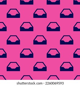Nahtlose Wiederholung der Fliehkraft im Kästchen flaches Symbol Muster von Rose Bonbon und Oxford blauen Farbe. Design für Ankündigung.