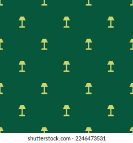Seamless repeating tiling lamp flat icon pattern of sacramento state green and hansa yellow color. Background for desktop.
