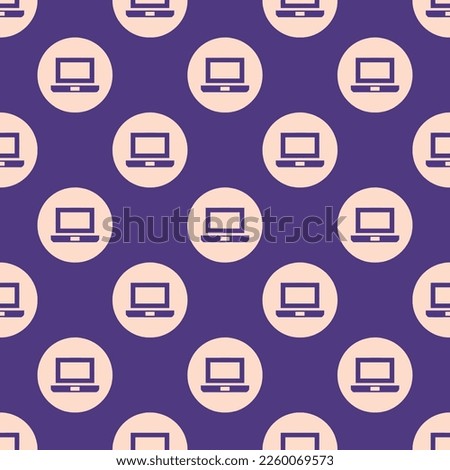 Seamless repeating tiling laptop alt flat icon pattern of regalia and unbleached silk color. Background for poster.
