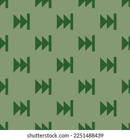 Seamless repeating tiling last flat icon pattern of dollar bill and hunter green color. Background for login page.