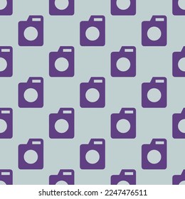 Seamless repeating tiling laundry  flat icon pattern of light gray and dark slate blue color. Background for menu.