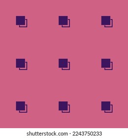 Seamless repeating tiling layer arrange solid bringforward flat icon pattern of pale violet-red and persian indigo color. Background for banner.