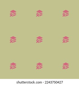 Seamless repeating tiling layer delete flat icon pattern of medium spring bud and blush color. Background for story.