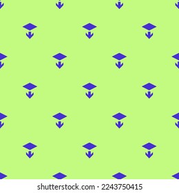 Seamless repeating tiling layer down flat icon pattern of medium spring bud and iris color. Background for desktop.