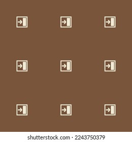 Seamless repeating tiling layout collapse right flat icon pattern of coffee and eggshell color. Background for advertisment.
