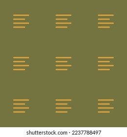 Seamless repeating tiling left justified flat icon pattern of umber and satin sheen gold color. Ornament for invitation card.