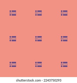 Seamless repeating tiling list add flat icon pattern of ruddy pink and dark lavender color. Background for home screen.