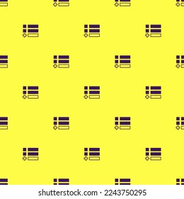 Seamless repeating tiling list add below flat icon pattern of icterine and persian indigo color. Background for business card.