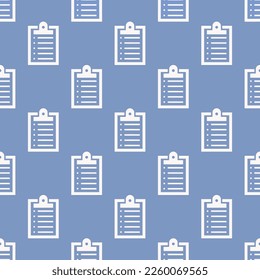 Seamless repeating tiling list alt flat icon pattern of dark pastel blue and white smoke color. Design for brochure cover.