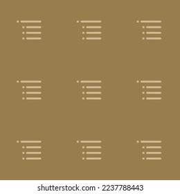 Seamless repeating tiling list flat icon pattern of chamoisee and tan color. Backgorund for tablet.