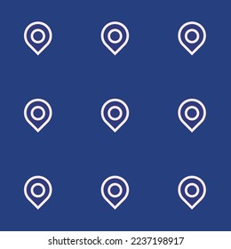 Seamless repeating tiling location flat icon pattern of st. patrick's blue and linen color. Background for slides.