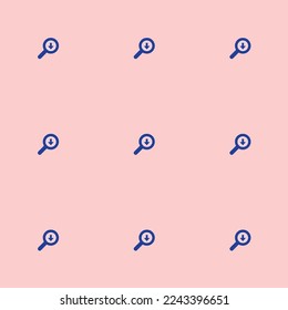 Nahtlose Wiederholung der Kipp-Verzierung vergrößern Pfeil nach unten flaches Symbol Muster von hellrosa und blau (Pigment) Farbe. Hintergrund für die Geschichte.