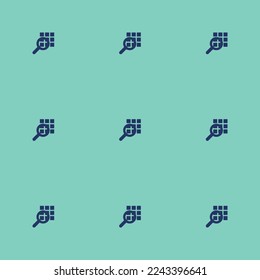 La amplificación de las baldosas repitiendo sin inconvenientes navega por el patrón de icono plano de perla aqua y el color azul de san patrick. Fondo del bloc de notas.