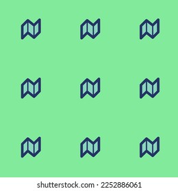 Seamless repeating tiling map flat icon pattern of pearl aqua and st. patrick's blue color. Background for quotes.