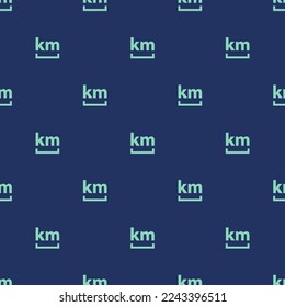 Nahtlose Wiederholung der Kipp-Maß Kilometer flach Symbol Muster von st. Patrick's blau und Perlen Aqua Farbe. Design für Verpackungspapier.