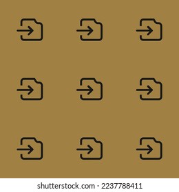 Seamless repeating tiling moveto flat icon pattern of peru and licorice color. Background for online meeting.