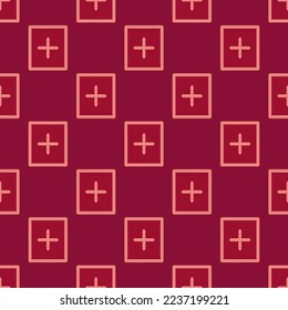 Seamless repeating tiling new document flat icon pattern of vivid burgundy and light coral color. Design for pizza box.