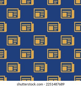 Nahtlos wiederholende Zeitung flach Symbol Muster von st. Patrick's blaue und indianische gelbe Farbe. Design für Quiz.