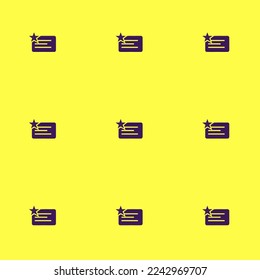 Seamless repeating tiling notification star flat icon pattern of icterine and persian indigo color. Background for desktop.