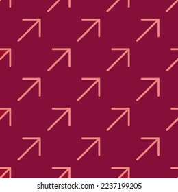 Seamless repeating tiling open l flat icon pattern of vivid burgundy and light coral color. Design for pizza box.