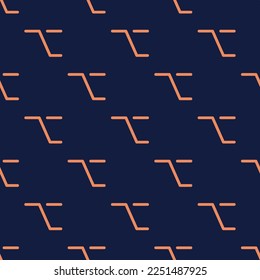 Seamless repeating tiling opt flat icon pattern of oxford blue and pale copper color. Background for news report.