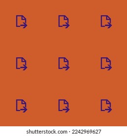 Seamless repeating tiling page arrow flat icon pattern of flame and persian indigo color. Background for kitchen.