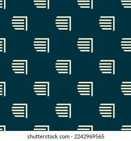 Seamless repeating tiling page corner text flat icon pattern of rich black and eggshell color. Two color background.