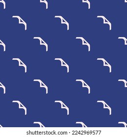 Seamless repeating tiling page corner folded flat icon pattern of st. patrick's blue and linen color. Background for kitchen.
