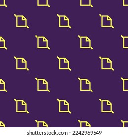 Seamless repeating tiling page cross flat icon pattern of outer space and icterine color. Background for music sheet.