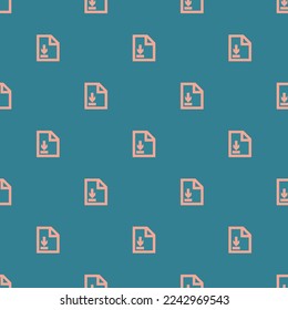 La página de baldosas repitiendo sin inconveniente descarga un patrón de icono plano de color azul y rosa salmón claro. Antecedentes del lema.