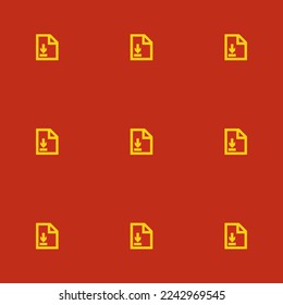 Seamless repeating tiling page download flat icon pattern of dark pastel red and yellow (ncs) color. Design for pizza box.