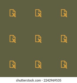 Seamless repeating tiling page excel flat icon pattern of umber and satin sheen gold color. Design for announcement.
