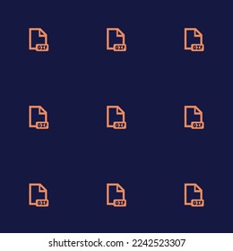 Nahtlose Wiederholung der Tiling-Page-Datei gif Tag flache Symbol-Muster von Oxford blau und blasser Kupfer Farbe. Hintergrund für den Heimbildschirm.