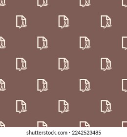Página de baldosas repitiendo sin inconvenientes pdf patrón de icono plano de color marrón pastel y blanco. Diseño para la pancarta de la fiesta de cumpleaños.