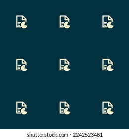 Nahtlos wiederholende Tiling-Seite PowerPoint flache Symbol-Muster von reich schwarz und eggshell Farbe. Hintergrund für Selbstständigkeit.