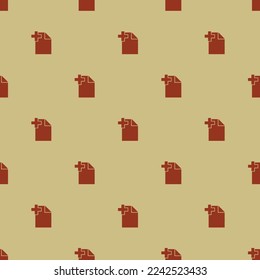 Seamless repeating tiling page solid add flat icon pattern of burlywood and burnt umber color. Background for notebook.